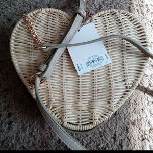LC rattan heart purse